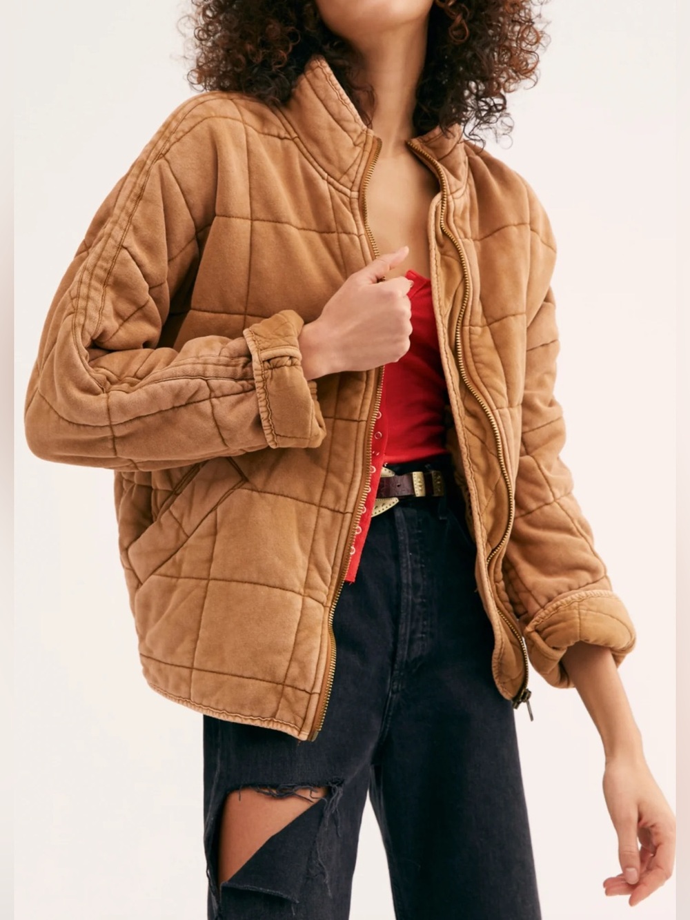 Free People Dolman Quilted Knit Jacket XS